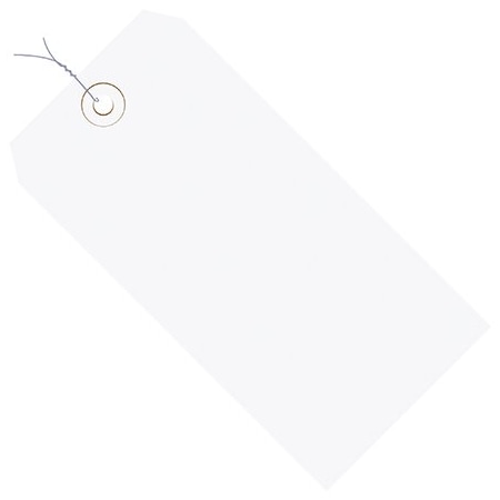 Bsc Preferred 6 1/4 x 3 1/8'' White 13 Pt. Shipping Tags - Pre-Wired, 1000PK BUY00015802
